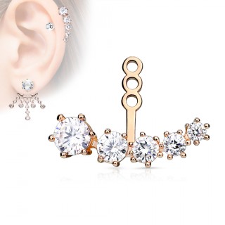 Rajout � courbe de strass asym�triques - Cuivr�