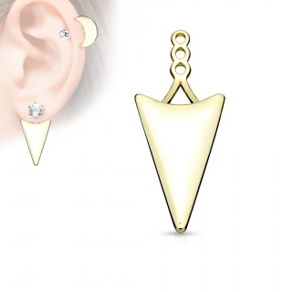 Rajout dor� en pointe de fl�che