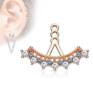 Rajout en �ventail serti style vintage - Cuivr�