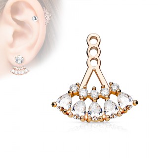 Rajout �ventail �l�gant serti - Cuivr�