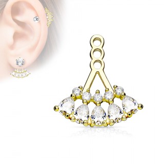 Rajout �ventail �l�gant serti - Dor�