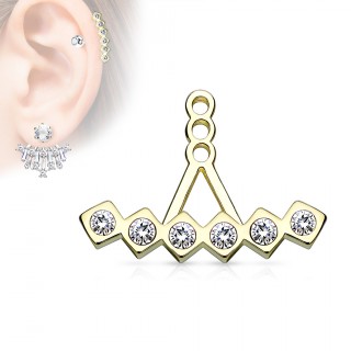 Rajout � 6 losanges sertis - Dor�