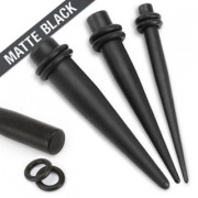 Tunnels Et Plugs Pour Oreilles 2-12mm - Acrylique Noir, Lot De 2 Pièces - Pour Stretching, Piercing, Look Personnalisé - Marque Aeici