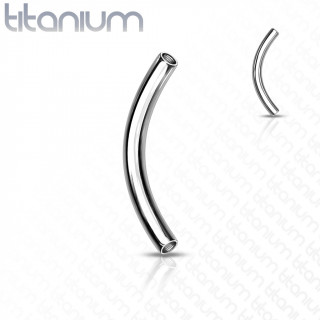 Tige / barre courb�e en titane G23 pour piercing filetage interne