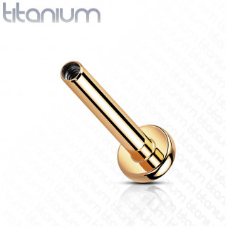 Tige / Barre de piercing Labret en Titane G23 Cuivr� (filetage interne)