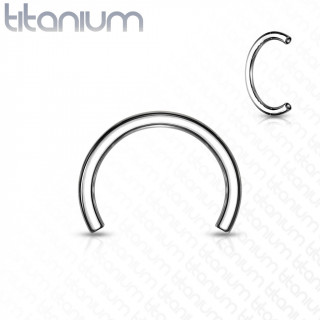 Tige / barre fer � cheval en titane G23 pour piercing filetage interne