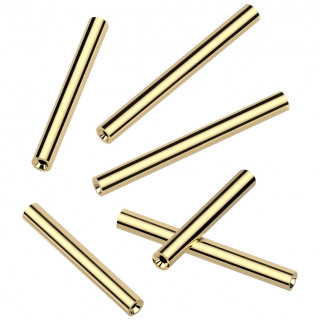 Tige remplacement barbell droit en Titane Dor� (pour embout push-in)